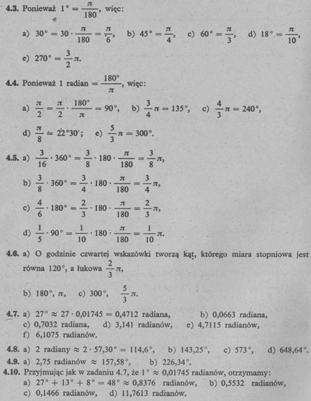 Miara stopniowa i miara łukowa kąta - rozwiązania 2